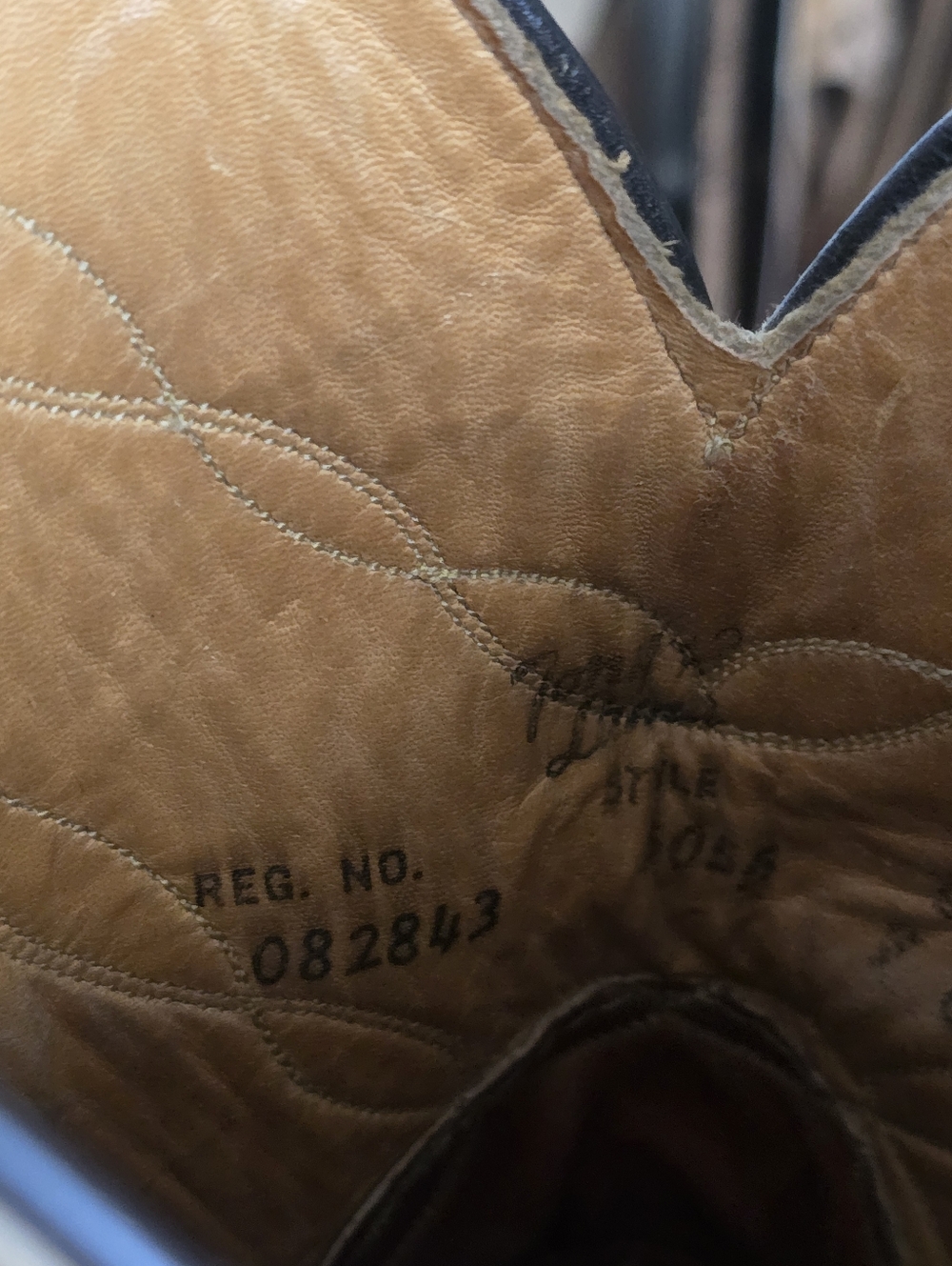 Vintage Tony Lama Cowboy Boots Men's 9E Wide USA Made Cognac Leather Western - Picture 12 of 12
